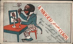 Racist: "A Nigger from Cork" Black Americana Postcard Postcard Postcard