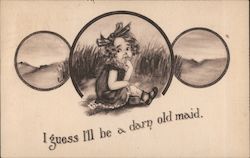 I Guess I'll be a Darn Old Maid Postcard