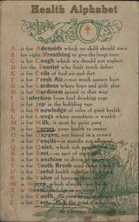 Health Alphabet Postcard