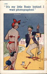 "It's my little Rosie Behind I want photographed" Comic, Funny Postcard Postcard Postcard