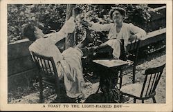 A Toast to the Light-Haired Boy Women Postcard Postcard Postcard