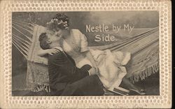 Man Kissing Woman in Hammock Couples Postcard Postcard Postcard