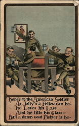 Here's To the American Soldier Men Postcard Postcard Postcard