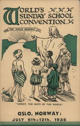 World's Sunday School Convention Oslo, Norway 1936 Postcard