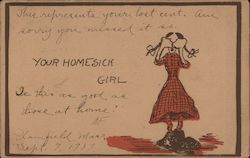 Your Homesick Girl Postcard