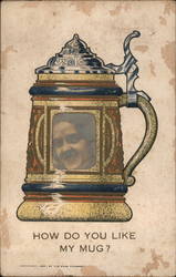 How do you like my mug? Beer Stein with portrait Drinking Postcard Postcard Postcard