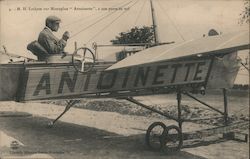 Hubert Latham with Antoinette Monoplane Postcard