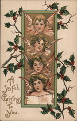 Four Angels Singing Postcard Postcard Postcard