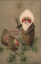 A Merry Christmas - Pinecones Postcard