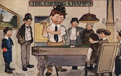 The Coming Champs Billiards Postcard Postcard Postcard