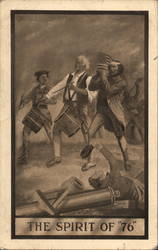 The Spirit of 1976 Drummers With American Flag Postcard