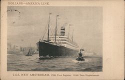 T.S.S. Amsterdam Holland-America Line Cruise Ships Postcard Postcard Postcard