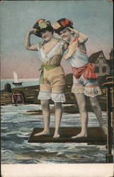 Women in Bathing Suits Postcard