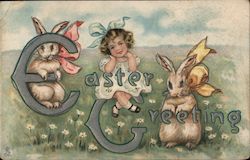 Easter Greetings Postcard