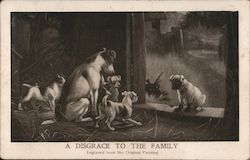 A Disgrace to the Family Postcard