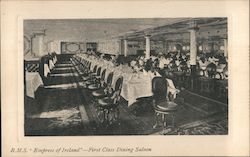 R.M.S. Empress of Ireland First Class Dining Saloon Postcard