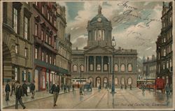 Town Hall and Castle Street Postcard