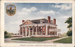 Virginia Building 1907 Jamestown Exposition Postcard Postcard Postcard