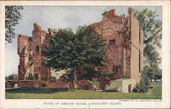 Ruins of Ambler House Jamestown Island Postcard