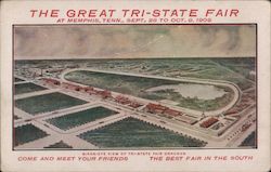 Great Tri-State Fair Memphis, TN 1909 Postcard