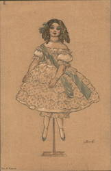 Doll in a Dress Postcard