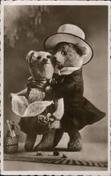 Teddy Bear Couple Postcard