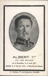 Albert 1er, Roi des Belges Postcard