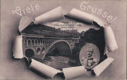 King Friedrich August Bridge and the Syratal Viaduct Postcard