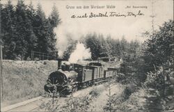 a real german train tra la Postcard