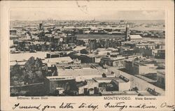 montevideo vista general Uruguay Postcard Postcard Postcard