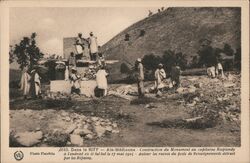 Monument Construction Riff Mountains, Morocco Postcard Postcard Postcard