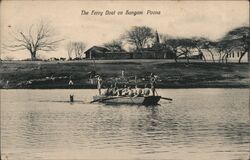 Ferry Boat on Sangam Poona Prayagraj, India Postcard Postcard Postcard