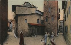 Case degli Alighieri - Incontro di Dante con Beatrice Postcard