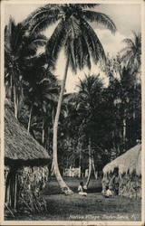 Native Village Postcard