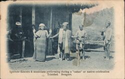 Igorrote dancers & musicians performing during a "cañao" or native celebration La Trinidad, Philippines Southeast Asia Postcard  Postcard