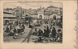 Praca do peixe e mercado 24 de Julho (Fish Market) Postcard