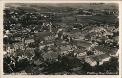 Fliegeraufnahme (aerial view) Plattling, Germany Postcard Postcard Postcard