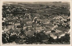 Fliegeraufnahme (Aerial view) Plattling, Germany Postcard Postcard Postcard