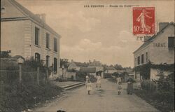 Street Scene - Tabac Les Essards, France Postcard Postcard Postcard