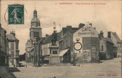 Place Parmentier et Rue d'Amiens Montdidier, France Postcard Postcard Postcard