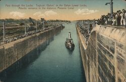 First through the Locks Postcard