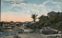 Old Spanish Picturesque Landing Place Taboga Island, Panama Postcard Postcard Postcard