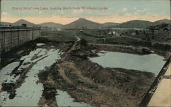 Site of Miraflores Lake, looking North from Miraflores Locks. Panama Canal, Panama Postcard Postcard Postcard