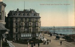 "Queens Hotel" and "Palace Pier" Postcard