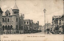 Calles de Bruselas y Liverpool Mexico City, Mexico Postcard Postcard Postcard