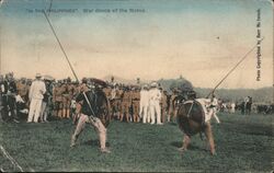 "In the Philippines". War dance of the Moros. Southeast Asia Postcard Postcard Postcard