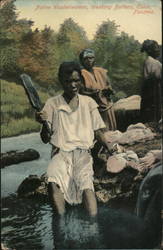 Native Washerwomen Colon, Panama Postcard Postcard Postcard