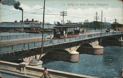 Bridge of Spain, Manila, Philippines Southeast Asia Postcard Postcard Postcard