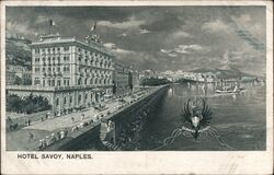 Hotel Savoy Naples, Italy Postcard Postcard Postcard