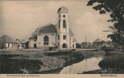 Protestantsche Kerk op Boeboetan, Soerabaia Surabaya, Indonesia Southeast Asia Postcard Postcard Postcard